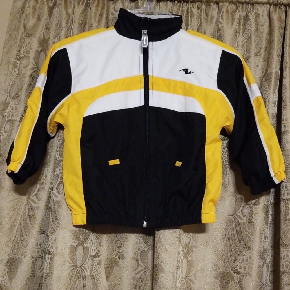 Athletic sports top and fila bottom